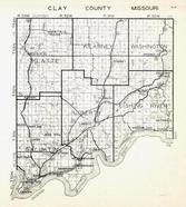 Clay County, Platte, Kearney, Washington, Liberty, Fishing river, Gallatin, Randolph, Kansas City, Missouri State Atlas 1940c